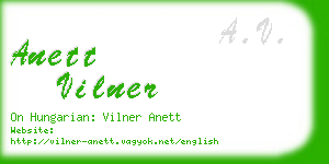 anett vilner business card